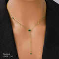 Anti Tarnish (316L Grade) Y-Shaped Necklace - OX-1152-J