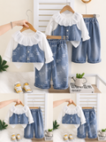 Denim Korean Style 2-piece clothing set