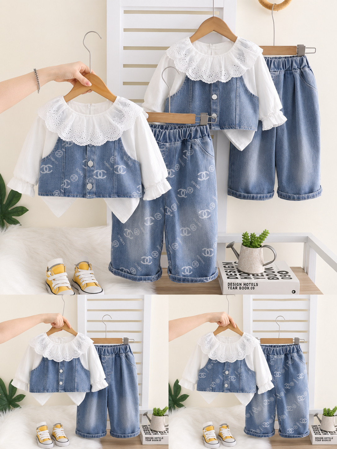 Denim Korean Style 2-piece clothing set