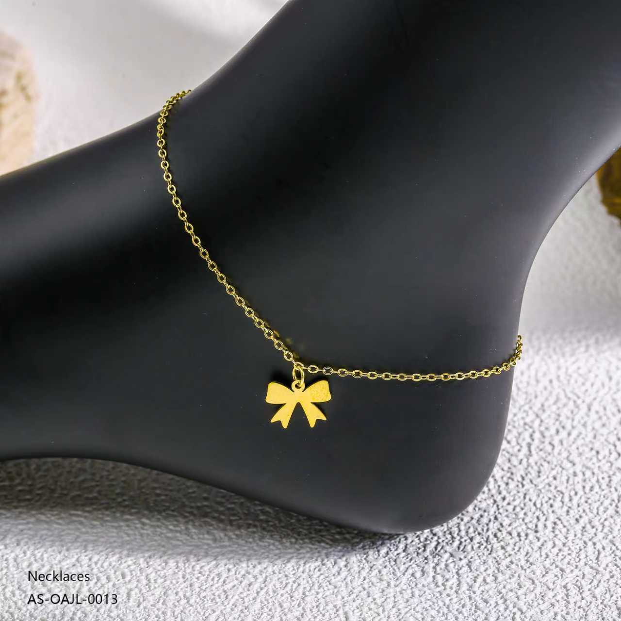 Anti Tarnish Bow Anklet ( single piece )